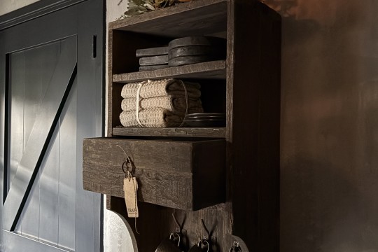 Driftwood wandrek met 1 lade